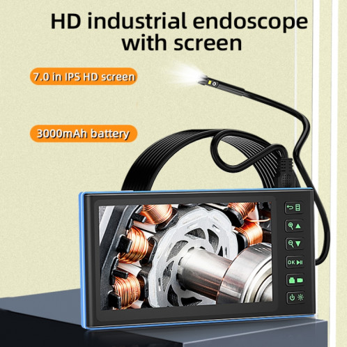 Endoscope industriel T23 à double objectif de 7,9 mm, écran de 7 pouces, spécification : tube de 10 m SH450587-014